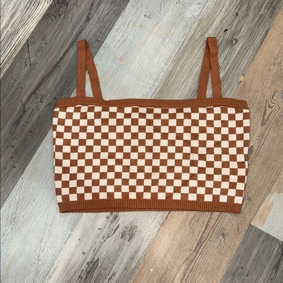 12th Tribe Tops - 12th Tribe Checkered Crop Top